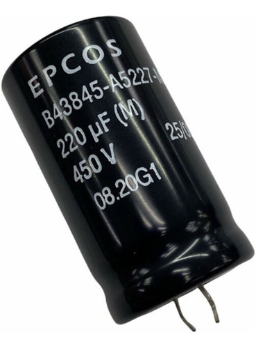 (x10) Capacitor Eletrolítico 220uf 450v 25x45mm