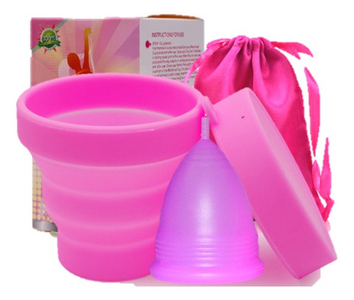 Copa Menstrual Certificada Fda + Vaso Esterilizador 