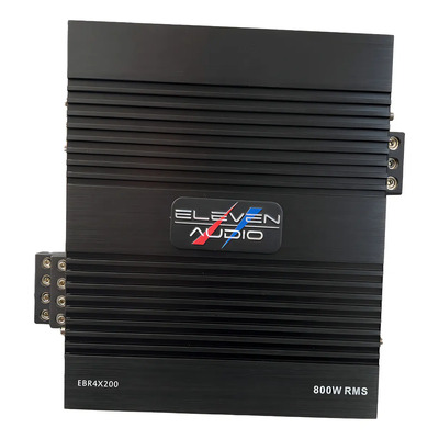 Amplificador Clase D 4ch 800w Max Eleven Audio Ebr4x200 Color Negro | Meses sin interés