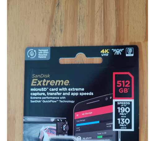 Memoria Microsd Sd Sandisk Extreme 512gb 4k A2 Virgen