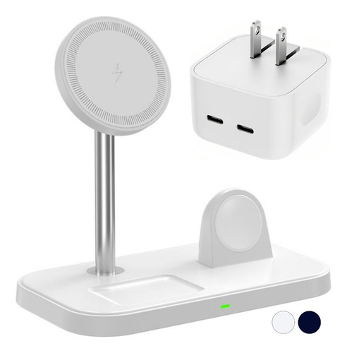 Cargador Inalambrico 3 En 1 Para iPhone Magsafe + Cubo 35w