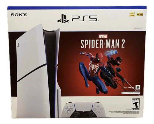 Sony Playstation 5 Slim 1tb Spider Man 2 Color Blanco