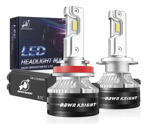 Kit Super Led K7c Plus 4300k 150w Dawnknight Soquete H7 