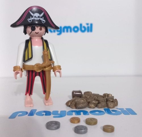 Playmobil Figura Pirata Con Tesoro #1970 - Tienda Cpa