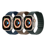 T 3 Correas Tejida Para Apple Watch Ultra Series 9 8 7 Se 4