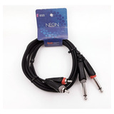 Cuo Cable Rca (2) Plug Mono (2) 6,5 3 Mt Kwc 9010 Neon