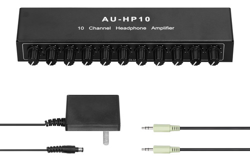 Amplificador De Audífonos Estéreo De 3.5 Mm, 10 Vías