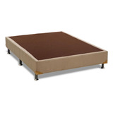 Cama Box Base Casal Americana Suede Bege (138x23)ortobom