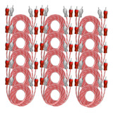 15x Cabo Rca Injetado 1m Plug Metal Espessura 4mm Tech One