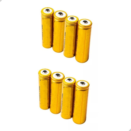 8 Bateria Recarregavel 18650/4.2/3.7v  7800mah/lante Tatica