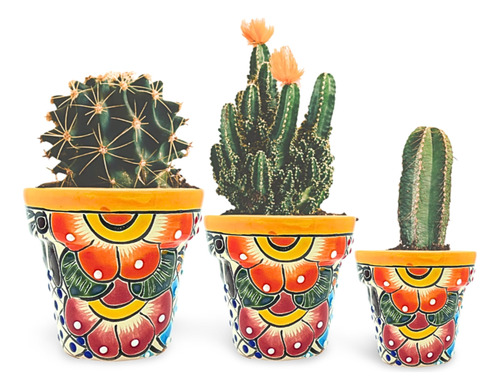 Casa Fiesta Designs Talavera - Macetas Redondas De Cerámica