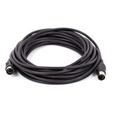 Cable Midi - 25 Pies - Negro Conector Din De 5 Pines Ll...