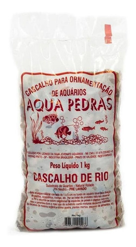 Cascalho De Rio Nº01 2-4mm Neutro 1kg - Aquário De Água Doce