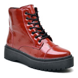 Bota Feminina Couro Nobre Cano Curto Super Confort Casual