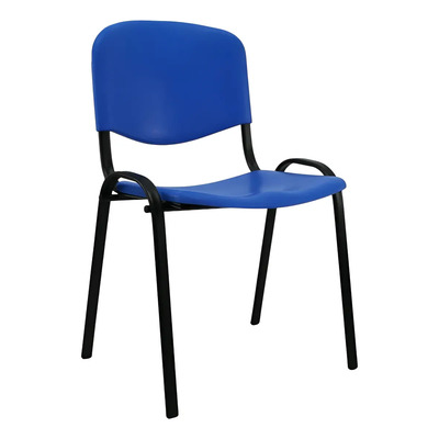 Silla De Visita Plásticas Oficina Recepción Conferencias Color Azul Plástico