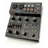 Pyle Professional Wireless Dj Audio Mixer 4 Channel