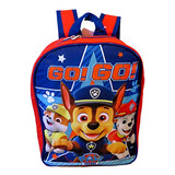 Mochila Escolar Paw Patrol 15puLG Niños, Rojo-azul