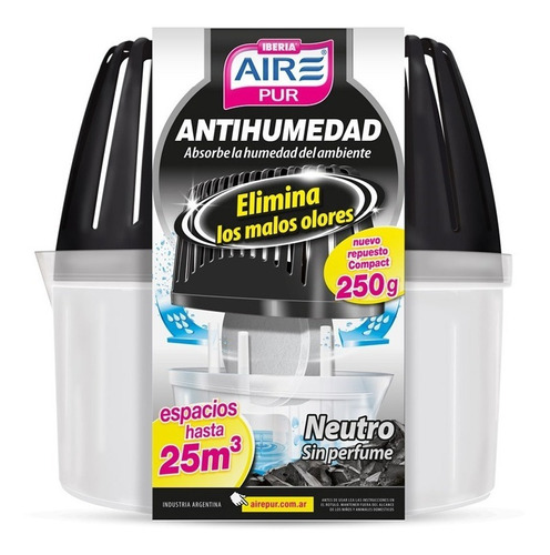 Aire Pur Antihumedad Neutro Con Carbón Activado 250g