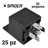 Caja De 25 Relevador Spider 5 Patas 30 Amperes Ideal Alarmas