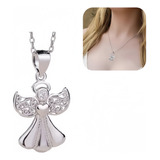 Collar Angel De La Guarda Plata Fina 925 Regalo Mujer Joyas