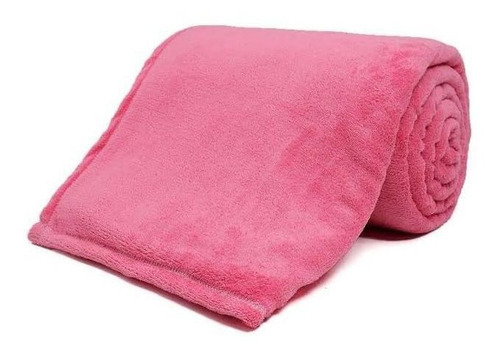 Mantinha Cobertinha Para Cama Casal Ou Solteiro Viúvo Soft Cor Rosa Desenho Do Tecido Lisa Soft Microfibra
