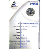 Diamante Natural Certificado 0.26ct