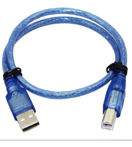 Cable Usb 2.0 Para Impresora 3 Mts Blindado Azul