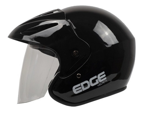 Casco De Moto Negro Semi Integral Edge Falcon Cuatrimotos Color Negro Brillante Tamaño Del Casco Talla Xl