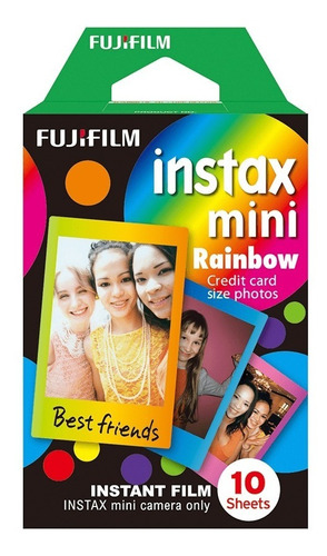 Filme Para Camera Instax Mini C/10 Fotos Rainbow -imperdível