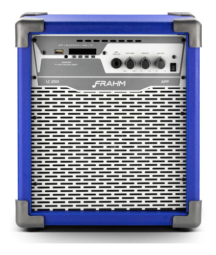 Caixa De Som Amplificada Multiuso 250 Bluetooth 100w Azul 110v/220v