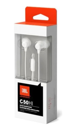 Audifonos Jbl In-ear Headphones C50hi Blanco