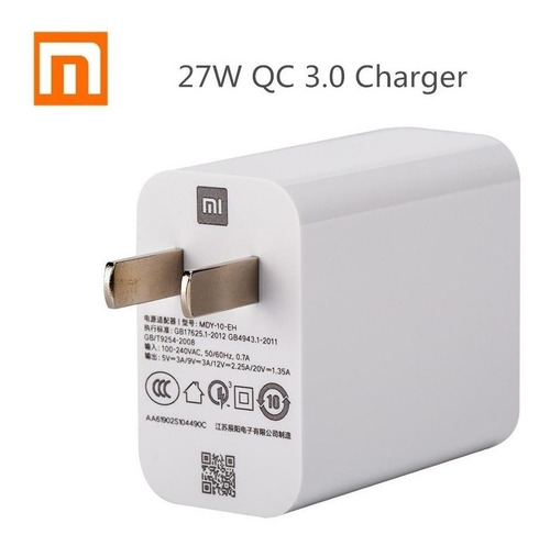 Cargador Xiaomi 4 Amperes 5v Original Usb Tipo C Mdy-10-eh