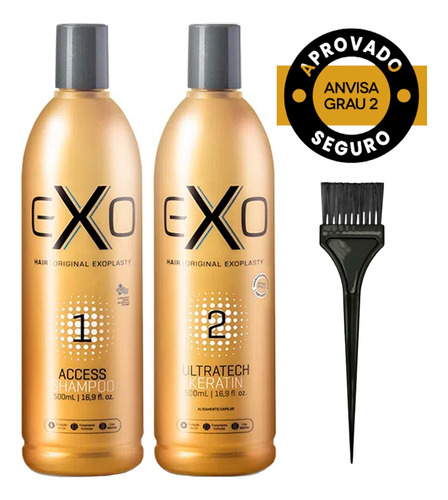 Exo Hair Alisamento Exoplastia Capilar 2x500ml + Brinde!