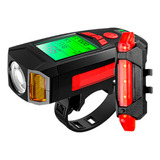 Lanterna Bike Farol Velocímetro Buzina Anti-furto + Led Usb