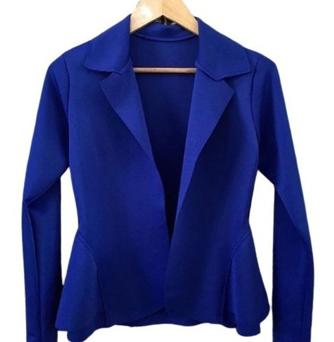 Blazer Feminino Casaco De Neoprene Manga Longa Acinturado