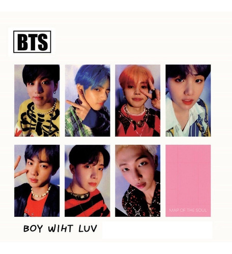 Photocard Bts Map Of Soul 1 Pack Con 7 Piezas Rosas