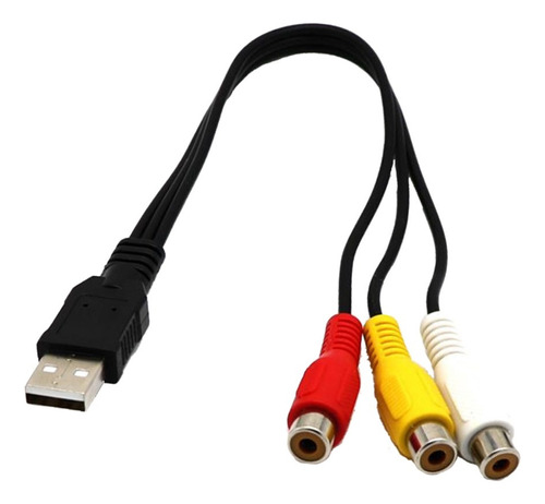 Cable Usb A 3 Rca Rgb Video Av Splitter Cable Adaptador Par