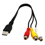 Cable Usb A 3 Rca Rgb Video Av Splitter Cable Adaptador Par