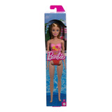 Muñeca Barbie Playa Con Traje De Baño Mattel