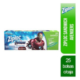 Ziploc Sandwich Avengers 25 Bolsas