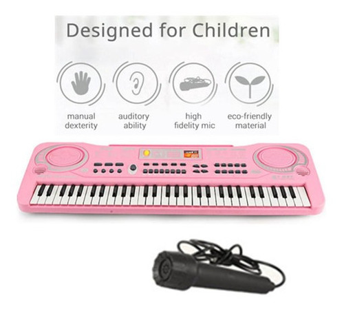 Piano, Teclado Musical Infantil, Micrófono Eléctrico, Karaok