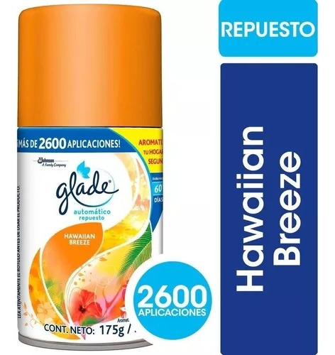 Repuesto Aromatizador Glade Automático Hawaian Breeze  X 6