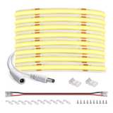 Funnyfox Tira De Luz Led Cob De 16.4 Pies - 3000 K Blanco Cá