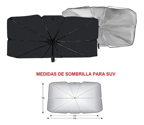 Tapasol Sombra Sombrilla Plegable Para Auto Suv Foto 2