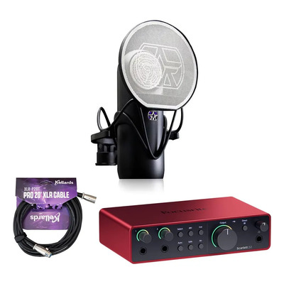 Paquete De Interfaz De Audio Kellards Focusrite Scarlett 2i2