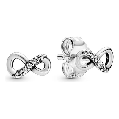 Pandora Aretes 298820c01 S925 Infinito Circonita Brillante Plateado