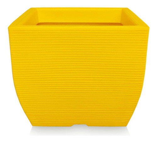 Vaso De Planta Grande Quadrado Polietileno 45x50 Amarelo