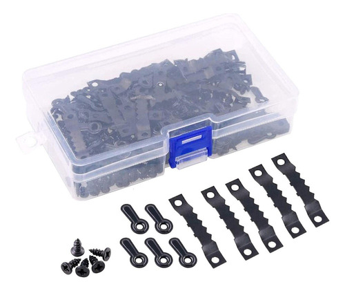 400pcs / Set Kit De Colgadores De Cuadros Negros De Metal