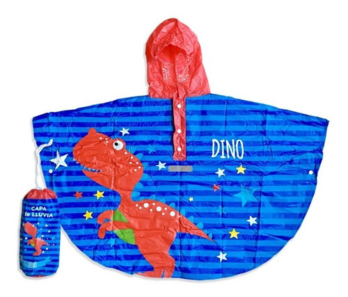 Piloto Poncho Dinosaurio Capa De Lluvia Infantil Impermeable