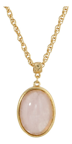 Jewelry Colección Semipreciosa Collar Con Colgante Ovalado.